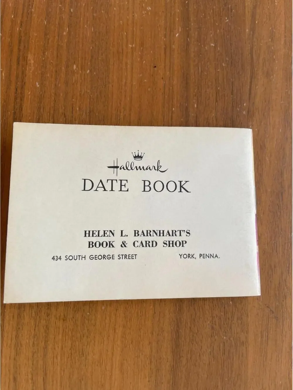 My Date Book Hallmark Vintage Hallmark Date Book 1961 Purse Calendar Unused